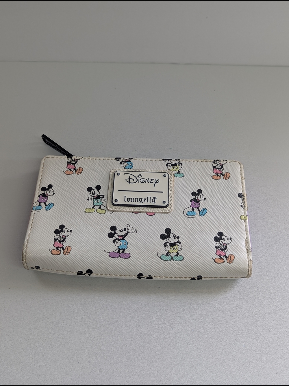 Disney Loungefly Mickey Mouse Rainbow Pastel Wallet Zip Around Organizer